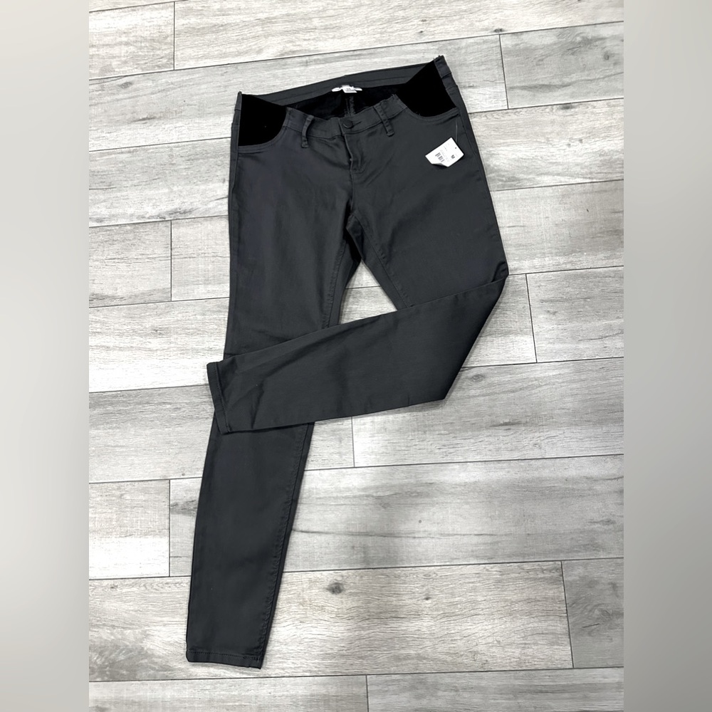 Motherhood Maternity Black Skinny Pants Over Belly Panel Size M - NWT